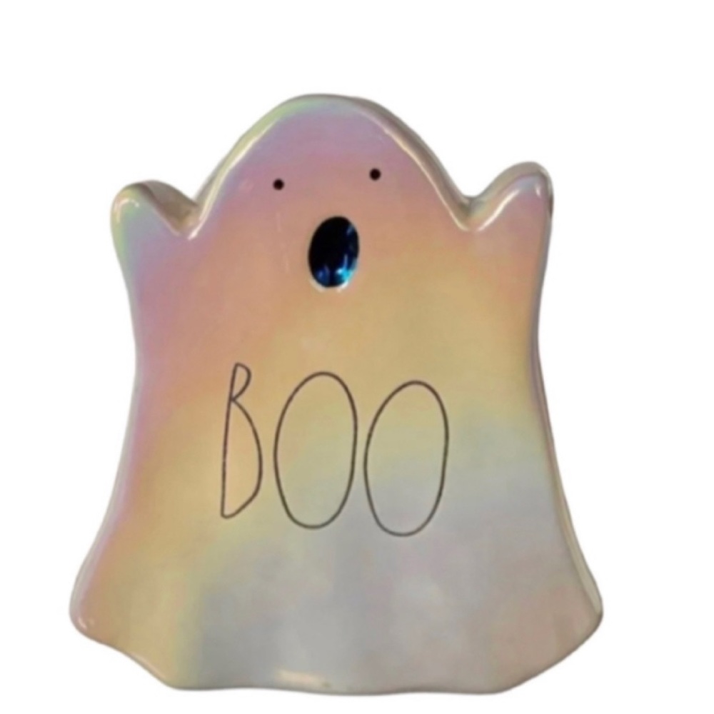 NEW Rae Dunn BOO Iridescent Ghost Figurine 👻